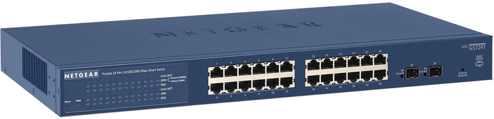 Przełącznik Netgear ProSafe 24x 1GB Ethernet, 2x 1GB SFP Managed (GS724TP-300EUS) - obraz 2