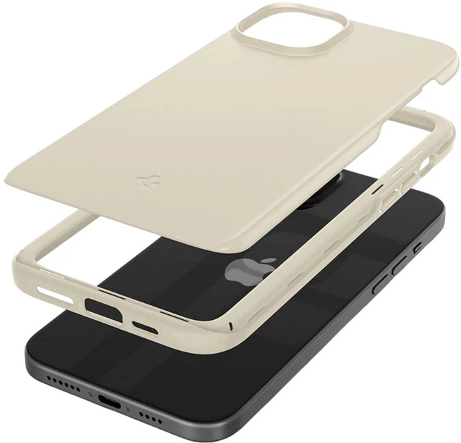 Etui Spigen Thin Fit do iPhone 15 Plus Beige (8809896749817) - obraz 10