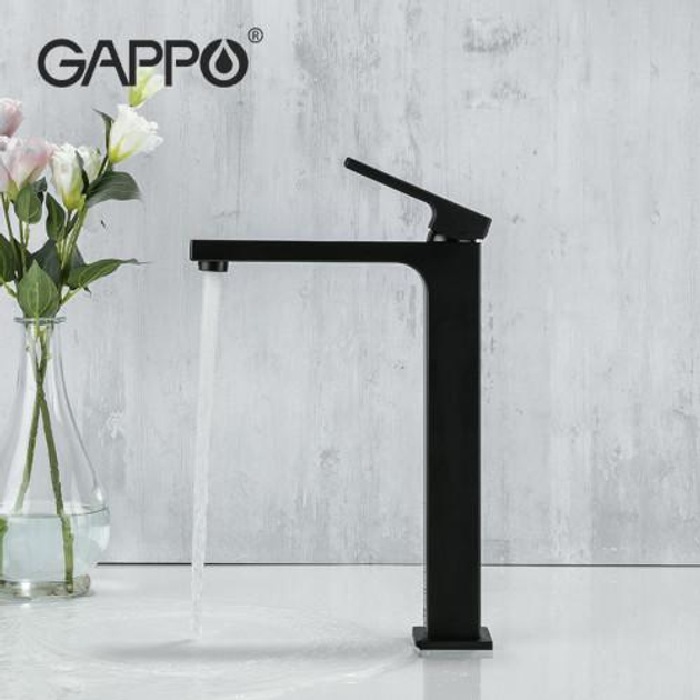 Змішувач під чашу Gappo G1017-62 чорний матовий – фото, відгуки ...