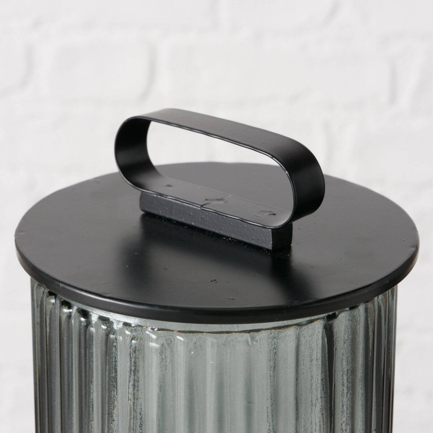 Лампа Boltze Home Spargo рифлене скло 24 см Black (4066076330799) - зображення 6