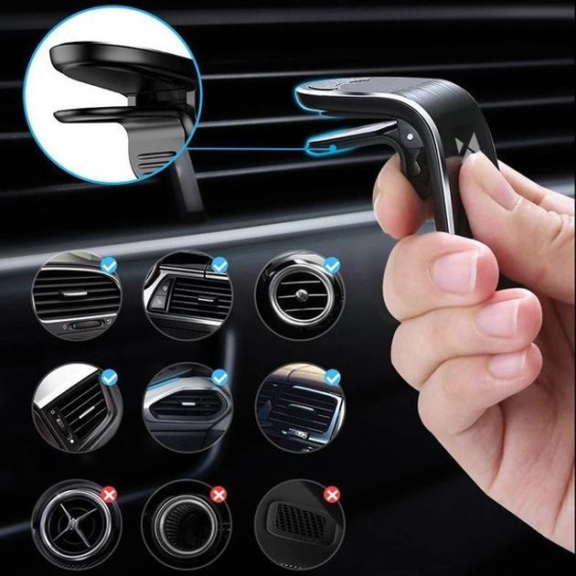 Автотримач для телефону Wozinsky WCH-02 Black (5907769300042) - зображення 6