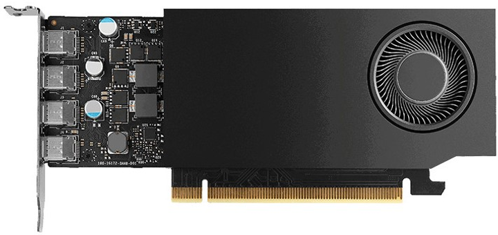 Видеокарта PNY PCI-Ex NVIDIA RTX A400 4GB GDDR6 (64 bit) (4 x miniDisplayPort) (VCNRTXA400-PB) - изображение 1