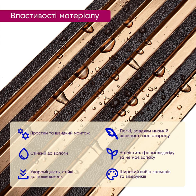 Декоративная PS рейка (пластиковая вагонка) 3Д настенная панель "ModernGroove" 2900*120*12 мм для стен и декора Темно-коричневый с бежевым - изображение 7