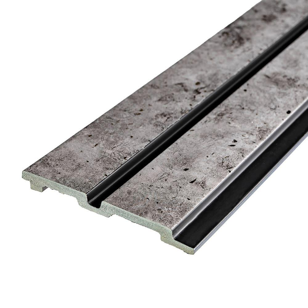 Декоративная PS рейка (пластиковая вагонка) 3Д настенная панель "IndustrialSteel" 2900*120*12 мм для стен и декора Серый - изображение 4