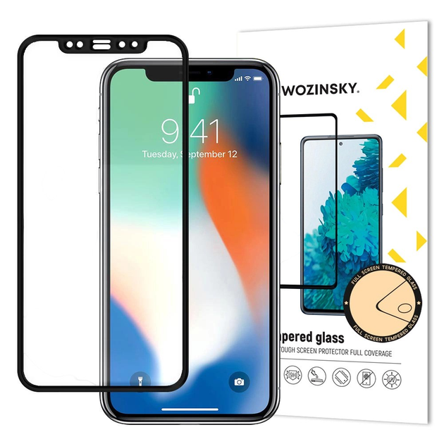 Szkło hartowane Wozinsky Full Glue Case Friendly do Apple iPhone 11 Pro Max / iPhone XS Max Black (7426825353788) - obraz 1