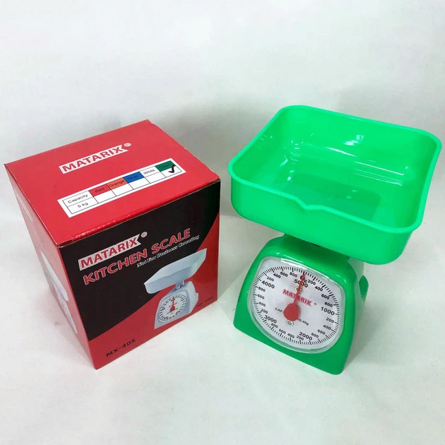 Весы кухонные механические MATARIX MX-405 5 кг, весы для взвешивания продуктов. Цвет: зеленый - изображение 4