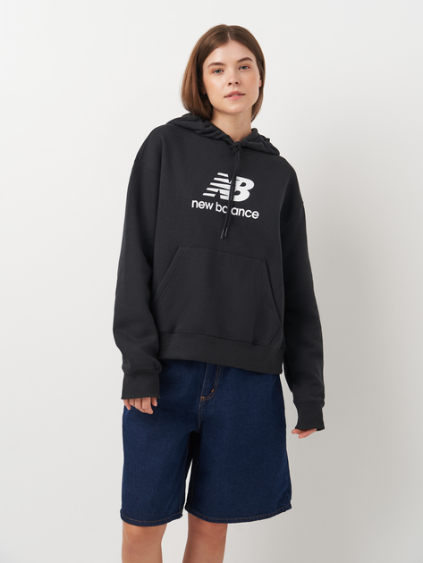 Акція на Худі жіноче New Balance Essentials Fleece WT41506BK S Чорне від Rozetka