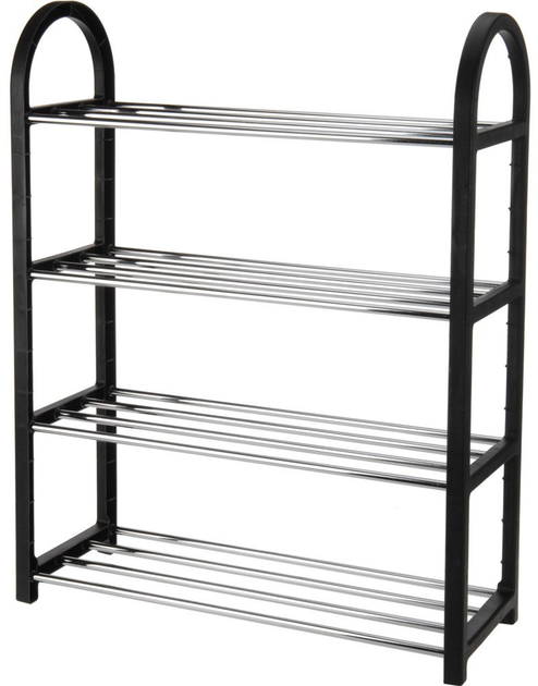 Stojak na buty Storage solutions 4 poziomy 50x19x65 cm Czarny (8711295238314) - obraz 1