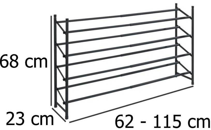 Teleskopowy stojak na buty Wenko Hero 4 poziomy 23x68x115 cm (4008838287002) - obraz 9