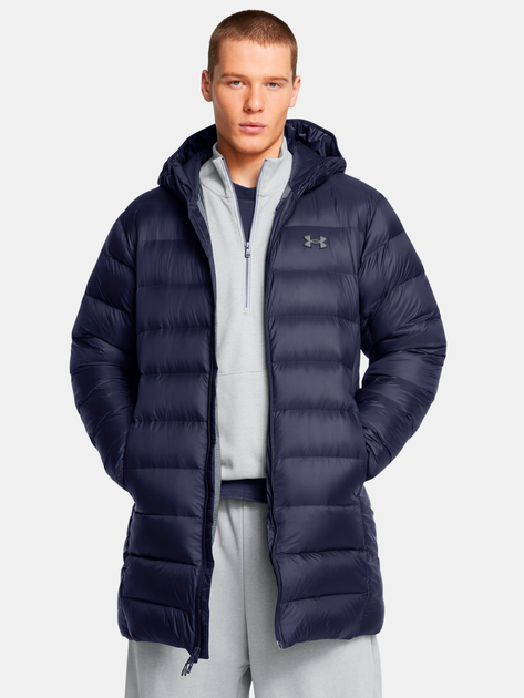 Пуховик зимний длинный мужской Under Armour Legend Down Parka 1385839-410 L Синий (196886533333) 