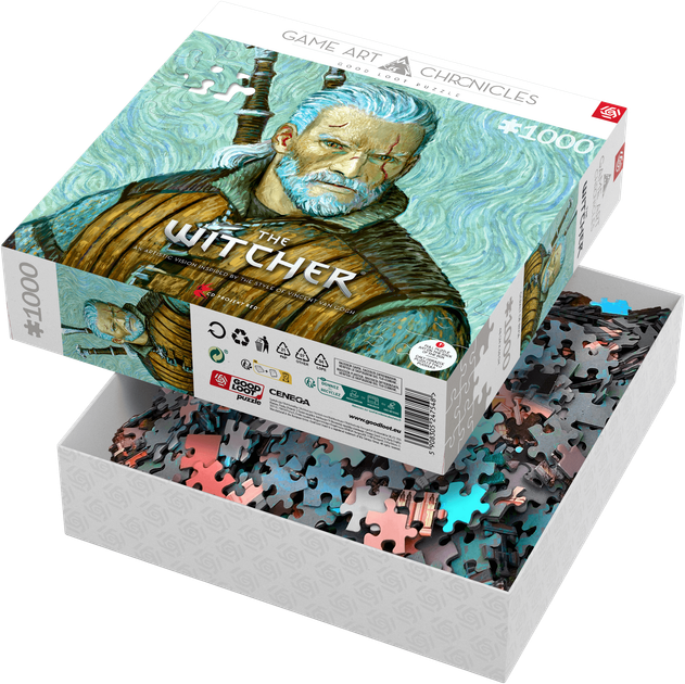 Puzzle GOOD LOOT Game Art Chronicles The Witcher Geralt & Vincent van Gogh 1000 elementów (5908305247548) - obraz 3