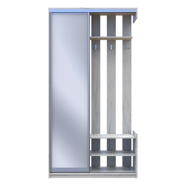 Прихожая Doros City One Door Белый Дуб 1 Зеркало 110х45х210 (7536987) - изображение 2