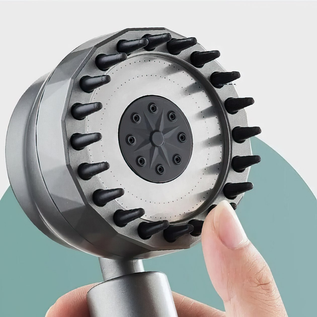 Массажная лейка с вращением 360° Turbocharged Shower Head (054h) - Фото 5 Массажная лейка с вращением 360° Turbocharged Shower Head (054h) - изображение 5