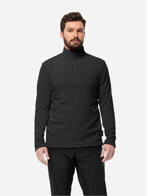 Bluza męska nierozpinana streetwear Jack Wolfskin Taunus Hz M 1709522_6000 3XL Czarna (4064993552706) - obraz 1