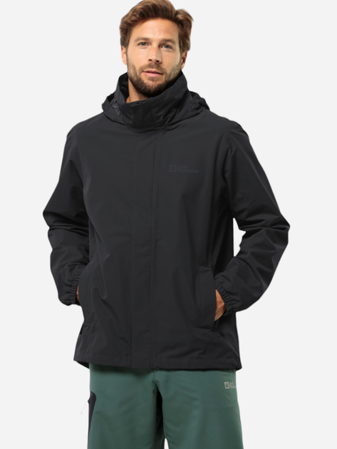 Kurtka wiatrówka męska Jack Wolfskin Stormy Point 2L Jkt M 1111142_6000 XL Czarna (4064993496550) - obraz 1