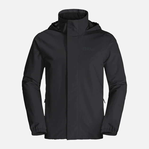 Вітровка чоловіча Jack Wolfskin Stormy Point 2L Jkt M 1111142_6000 XL Чорна (4064993496550) - зображення 6