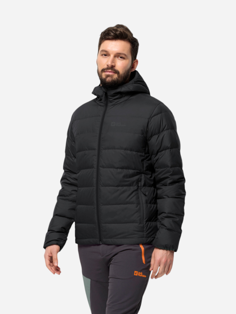 Пуховик зимовий короткий чоловічий Jack Wolfskin Ather Down Hoody M 1207671_6000 3XL Чорний (4064993897364) - зображення 1