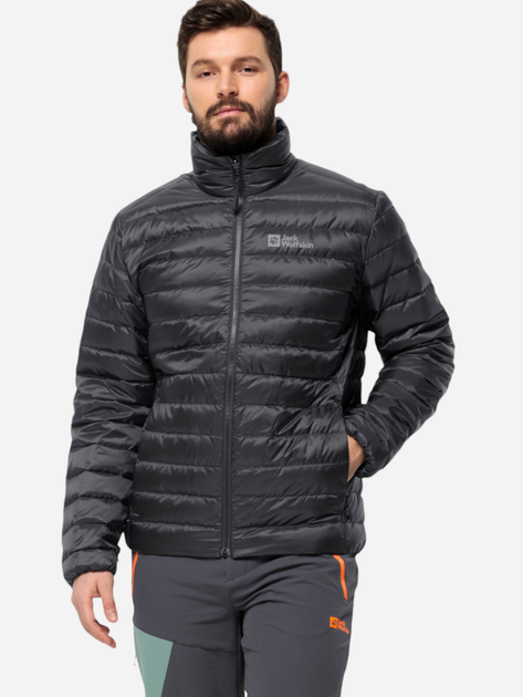 Пуховик двосторонній короткий чоловічий Jack Wolfskin Pilvi Down Jkt M 1207701_6000 3XL Чорний (4064993896589) - зображення 1