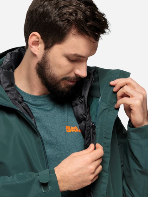 Kurtka puchowa męska Jack Wolfskin Pilvi Down Jkt M 1207701_6000 S Czarna (4064993896633) - obraz 4