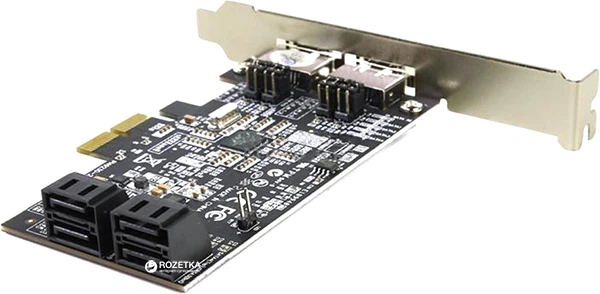 Контроллер STLab RAID eSATAIII/SATAIII 6.0Gbps 4 канала (2 внеш.+4 ...