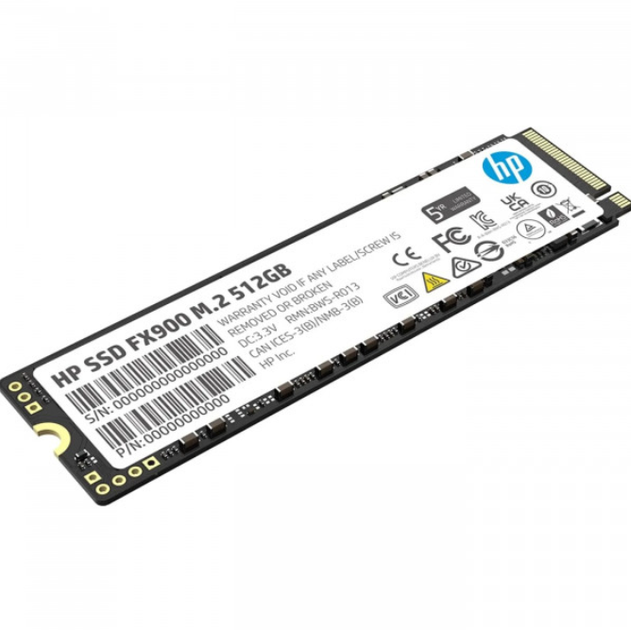 Твердотільний накопичувач SSD HP FX900 512GB M.2 PCIe 4.0 x4 NVMe 2280 TLC 3D V-NAND (57S52AA#) - зображення 2