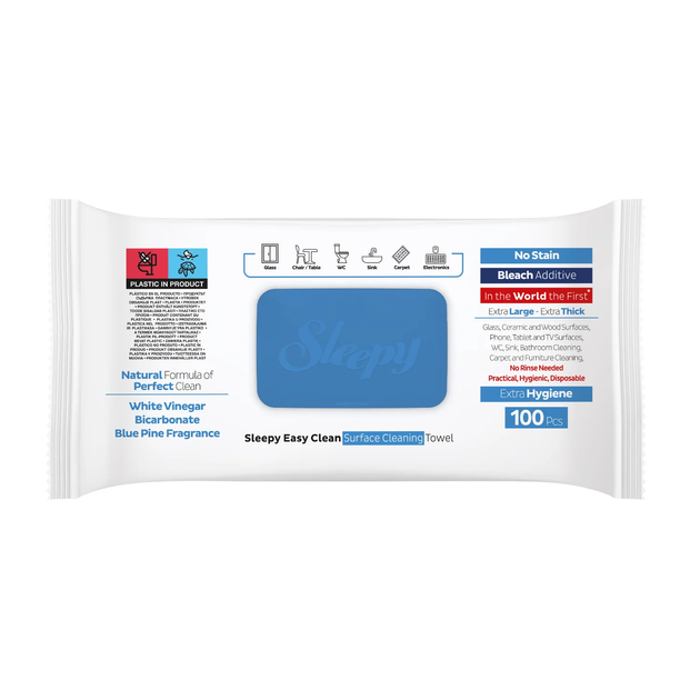 Влажные салфетки для уборки Sleepy Easy Clean с клапаном Хвоя, 100шт - изображение 2