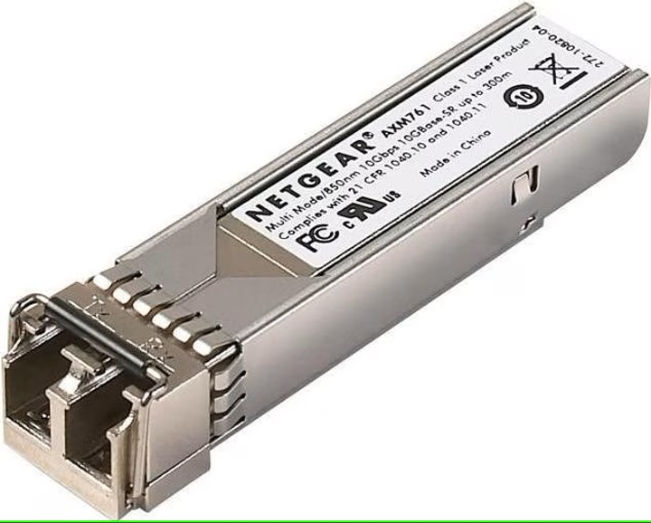 Zestaw 10 modułów SFP Netgear AXM761 10GBase-SR dla światłowodów wielomodowych 50/125 µm OM3/OM4 (AXM761P10-10000S) - obraz 2