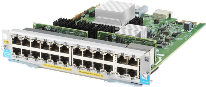 Модуль Ethernet HP Aruba 20‑port 10/100/1000BASE‑T PoE+ / 4‑port 1/2.5/5/10GBASE‑T PoE+ MACsec v3 zl2 (J9991A) - зображення 1