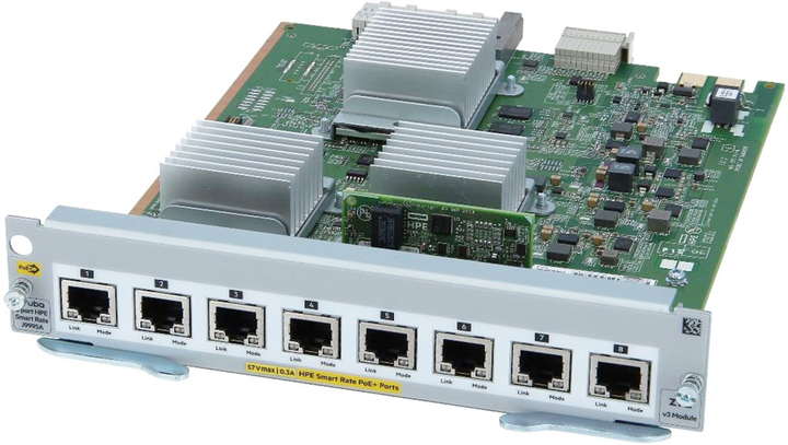 Модуль Ethernet HP Aruba 8‑port 1/2.5/5/10GBASE‑T PoE+ MACsec v3 zl2 (J9995A) - зображення 1