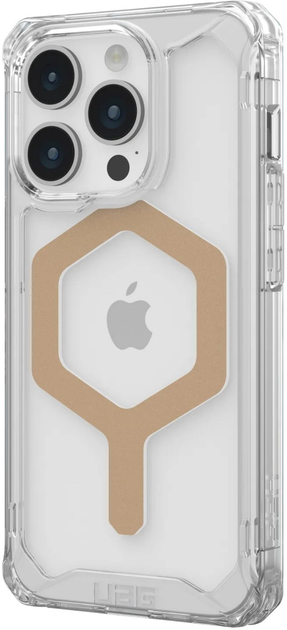 Etui Urban Armor Gear Plyo do iPhone 15 Pro z MagSafe Transparent/Gold (840283909603) - obraz 2