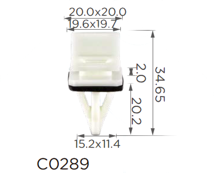 Крепление молдинга/порог Honda, Acura (91513-SM4-000, 91513SM4000, 15274) - изображение 1