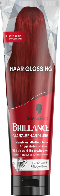 Тонуючий бальзам для волосся Brillance Hair Gloss Спекотний червоний ...