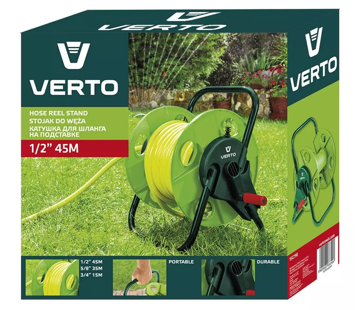 Котушка для шланга Verto 15 - 45 м 15G790 (5902062038104) - зображення 8