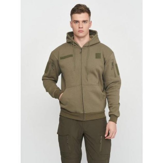 Реглан тактичний Mil-tec з капюшоном на блискавці Tactical hoodie Olive 11472012 XL - зображення 1