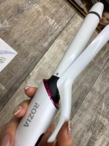 Профессиональная плойка для локонов щипцы для завивки волос Rozia 790 плойка локон керамика Белая - Фото 2 Профессиональная плойка для локонов щипцы для завивки волос Rozia 790 плойка локон керамика Белая - изображение 2