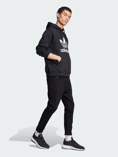 Bluza męska z kapturem z nadrukiem adidas Adicolor Classics Trefoil IM4489 S Czarna (4066761446873) - obraz 3