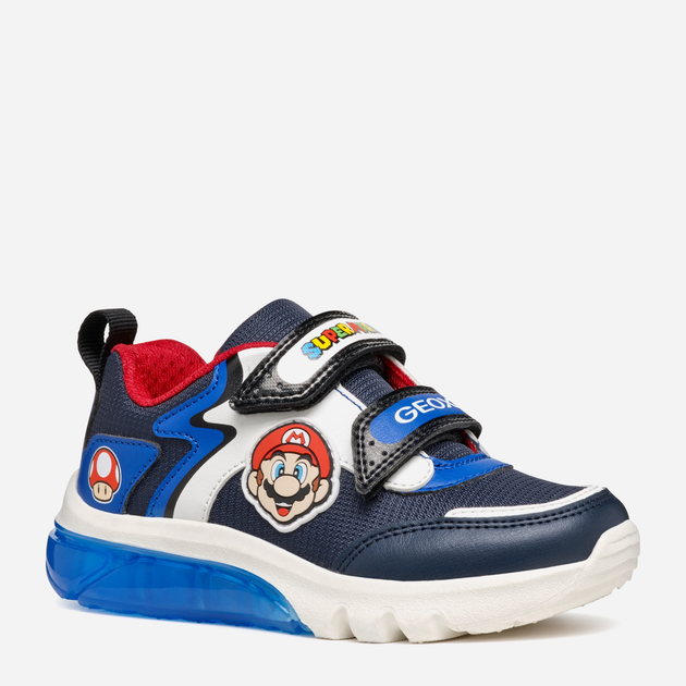 Buty sportowe chłopięce Geox J Ciberdron Boy Super Mario J46LBI054FUC4226 32 Ciemnogranatowe (8056206923218) - obraz 3