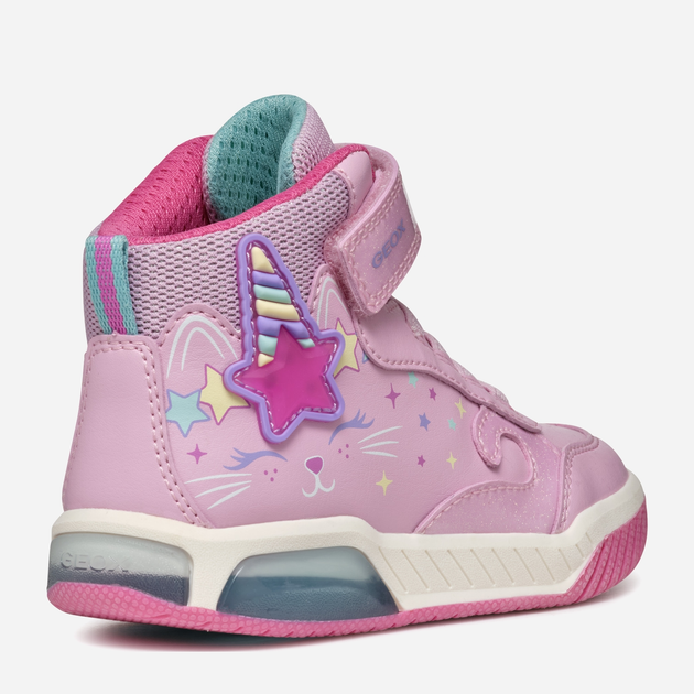 Sneakersy dziecięce dla dziewczynki wysokie Geox J Inek Girl J46ASB0BCKCC8206 32 Różowe (8056206891128) - obraz 5
