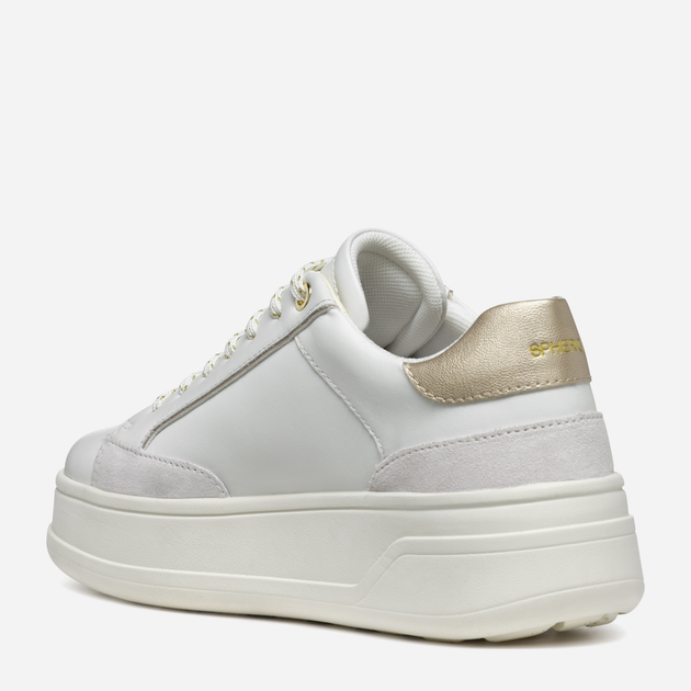 Sneakersy damskie na platformie Geox D Spherica Ecub-2 D46WVE08522C1000 40 Białe (8056206910515) - obraz 3