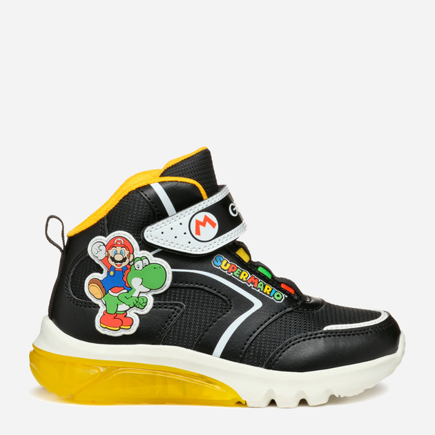 Дитячі черевики для хлопчика Geox J Ciberdron Boy Super Mario J46LBJ054FUC0054 24 Чорні (8056206923287) - зображення 3