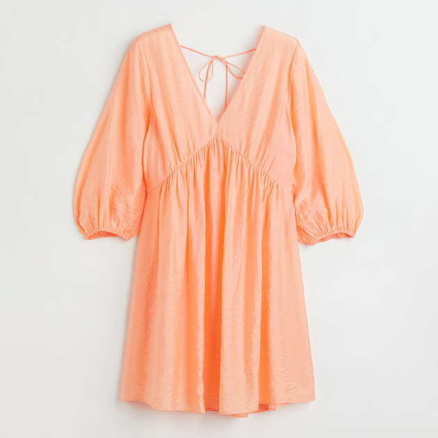 Платье короткое женское H&M 061079432_peach L Персиковое (6666000299482 ...