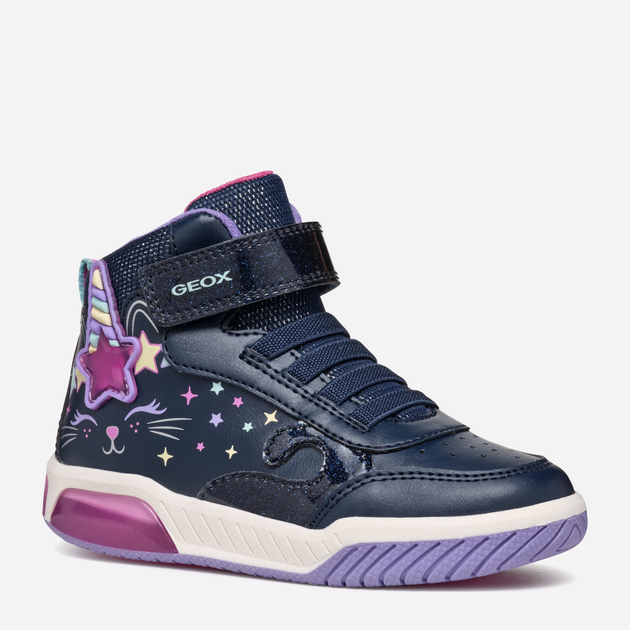 Sneakersy dziecięce dla dziewczynki wysokie Geox J Inek Girl J46ASB0BCKCC4243 31 Granatowe (8056206891005) - obraz 3