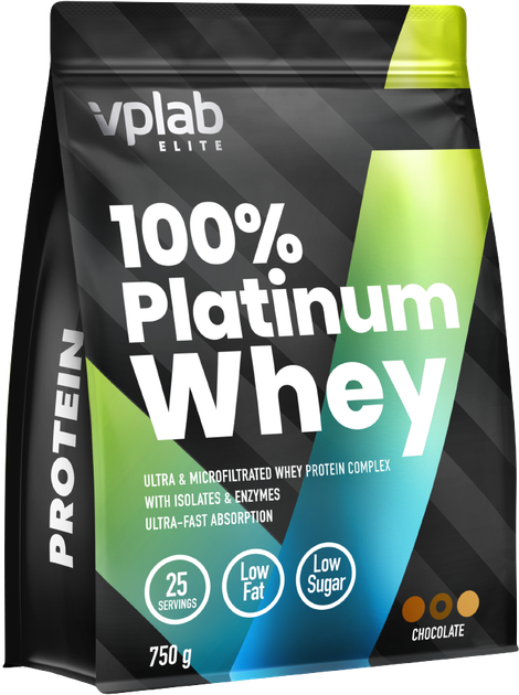 Białko VPLab 100% Platinum Whey 750 g Chocolate (5060255353929) - obraz 1