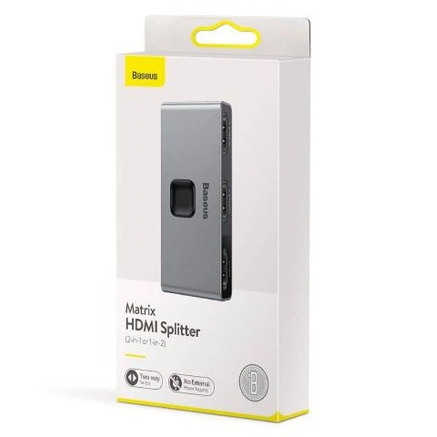 Переходник HUB Baseus Matrix HDMI Switcher (CAHUB-BC0G) (Space Gray) (195480) - изображение 6