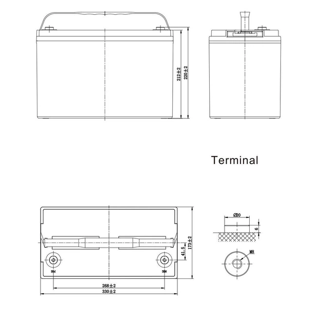 Гелевый аккумулятор 115 ампер 12 вольт WPPower wppdg12-115 115ah для инвертора ибп бесперебойника котла дома акб при отключении электричества - изображение 9