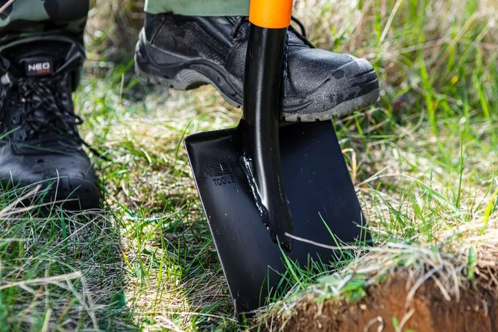 Лопата пряма NEO Tools металевий черенок 95-007 (5907558433623) - зображення 4