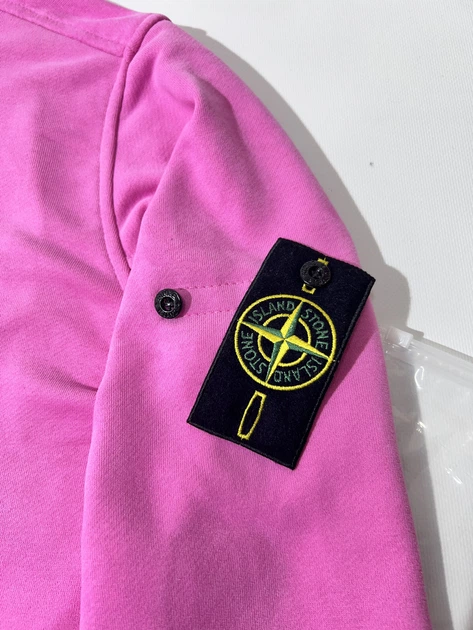 Кофта толстовка зип худи Stone Island с капюшоном Стон Айленд розовый Pink M - изображение 3