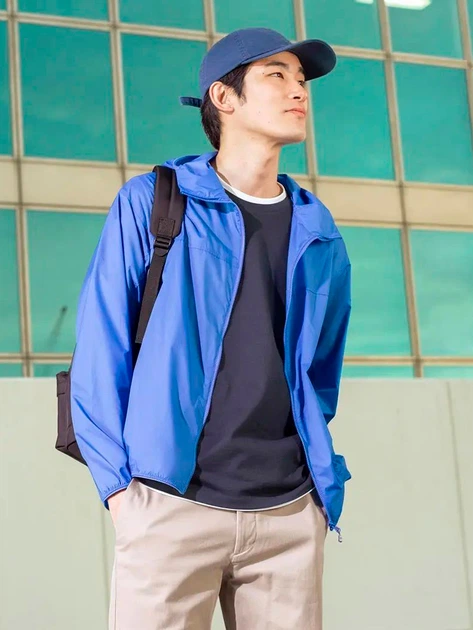 Ветровка мужская Uniqlo 991733524 2XL Синяя (1159809991) - изображение 3