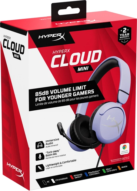 Słuchawki HyperX Cloud Mini Wired Lavender (7G8F5AA) - obraz 8