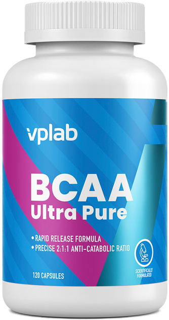 Амінокислоти VPLab Ultra Pure BCAA 120 капсул (5060255351390) - зображення 1